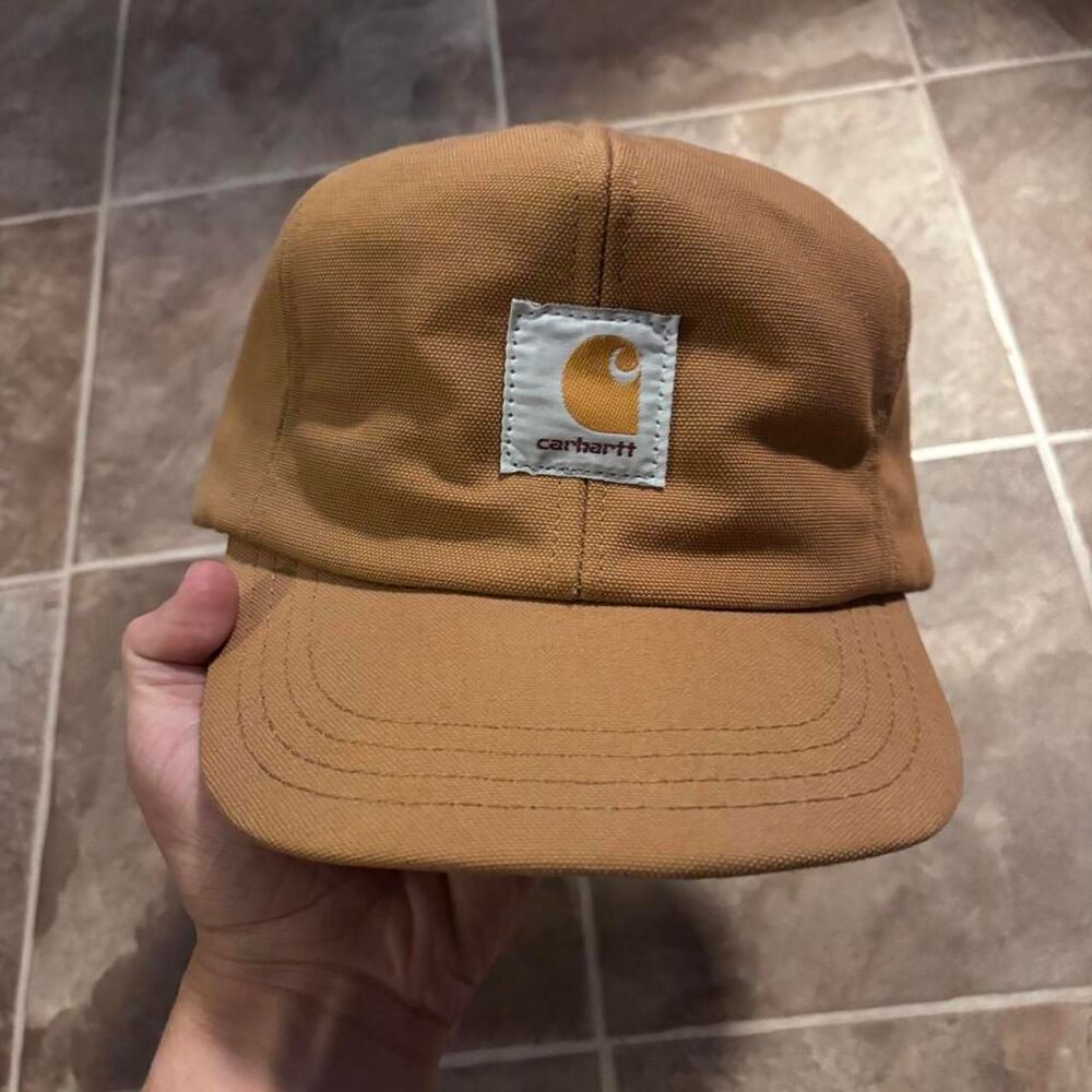 Vintage 1990s Insulated Redlining Carhartt brown & tan cap, OSFA!